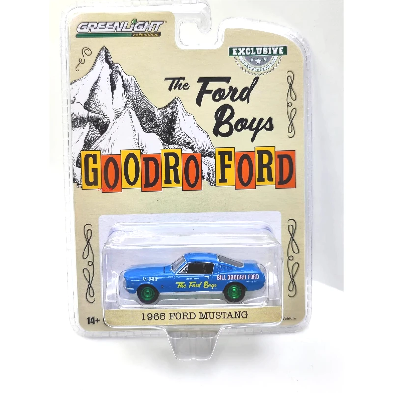 

Green Light 1:64 1965 Mustang Fastback Goodro Sedan Модель Green Machine Edition Ограниченная серия Коллекционная настенная подвеска Giftall