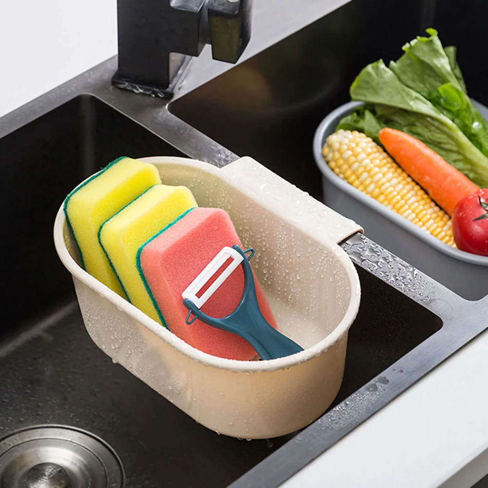

2Pcs Kitchen Sink Drain Basket PP Material Fruit Vegetable Washing Storage Rack Strainer Home Accessories