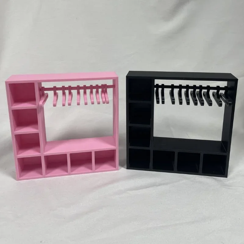 

Large Capacity Doll Clothes Closet Portable With 10 Hangers Clothes Storage For Figures Durable Cute Display Stand