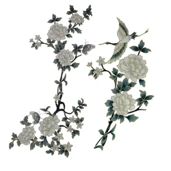 Embroidery Flower Butterfly Sew on Applique Patches Bird Crane Floral Applique Patches for Jacket Jeans Clothes Hats Shoes Bags