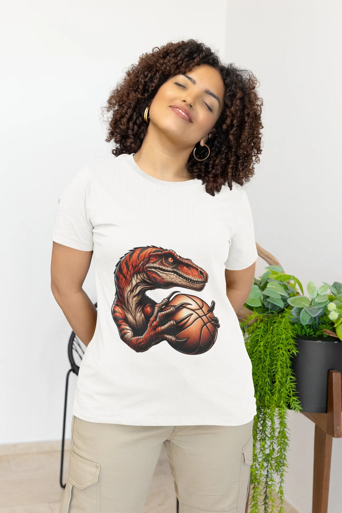 Velociraptor Basketball Player T Shirt Sports Dino for Adults Unique Fans Dinosaur Lovers