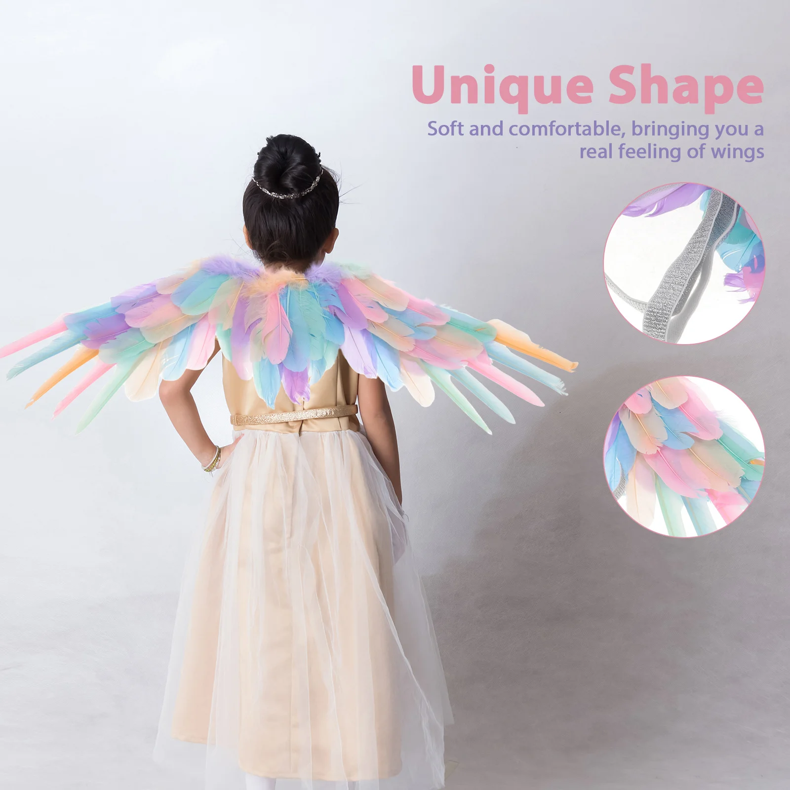 الملاك الجناح الدعامة كبيرة هالوين تأثيري زي حفلة ملحق النساء الفتيات التصوير مرحلة الأداء لعب الأدوار الجناح #4