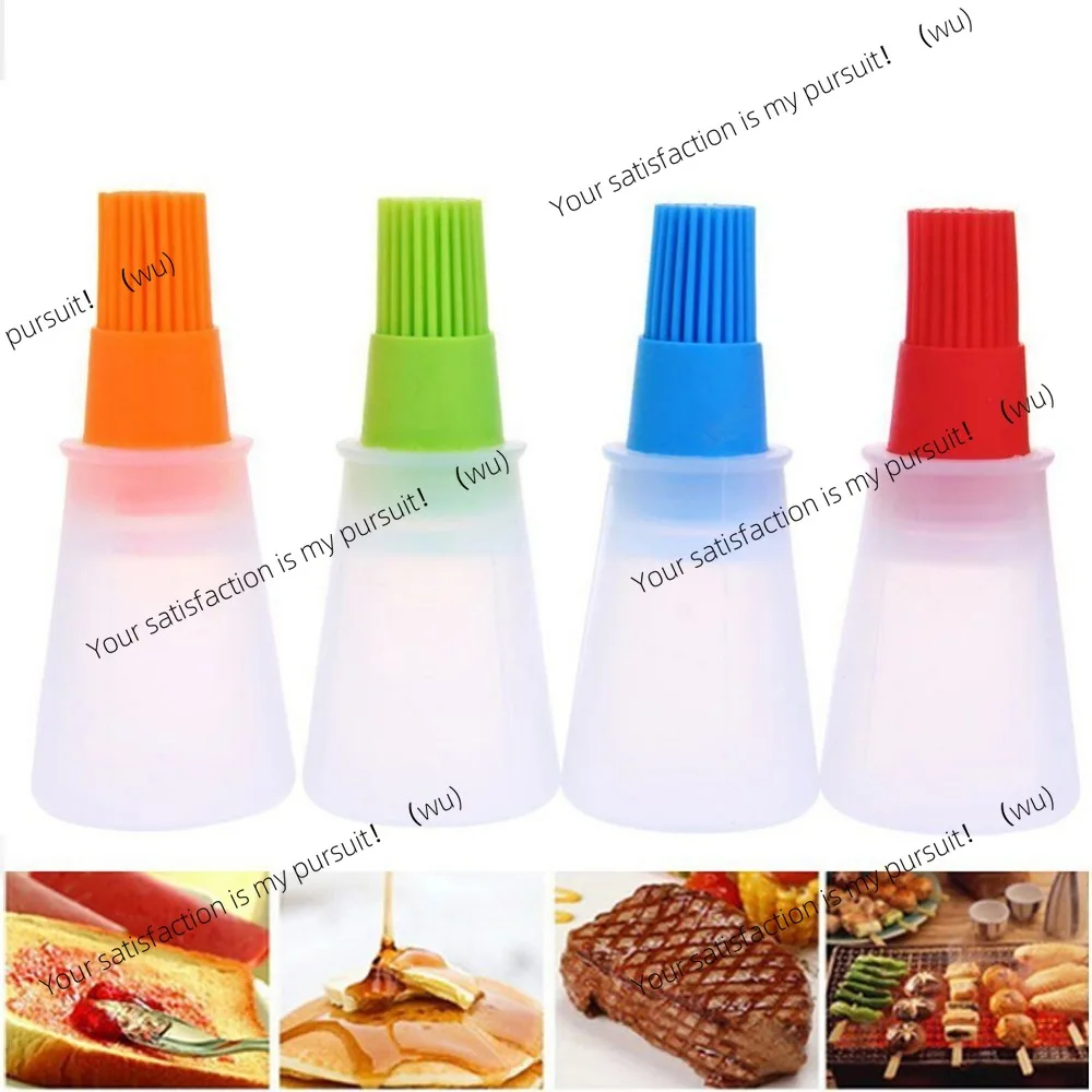 Portable silicone oil bottle with brush, pastry kitchen baking barbecue tools, kitchen utensils