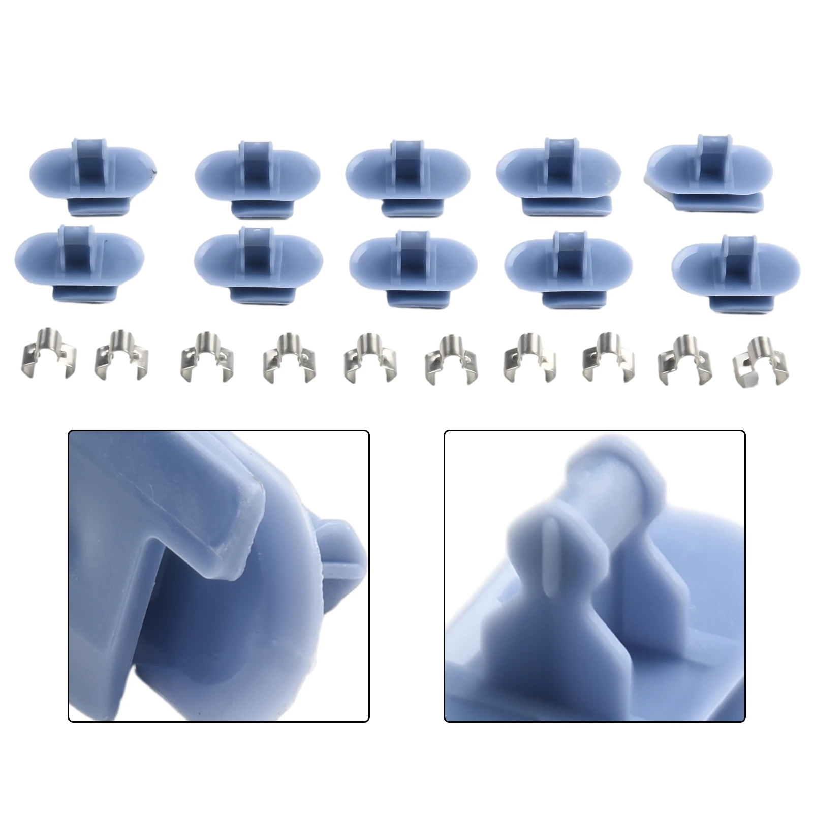 10pcs Car Tailgate Boot Pillar Interior Trim Panel Plastic Clips Blue For-Vauxhall-O-pel Car Tail Panel Guide Pillar Trim Clips