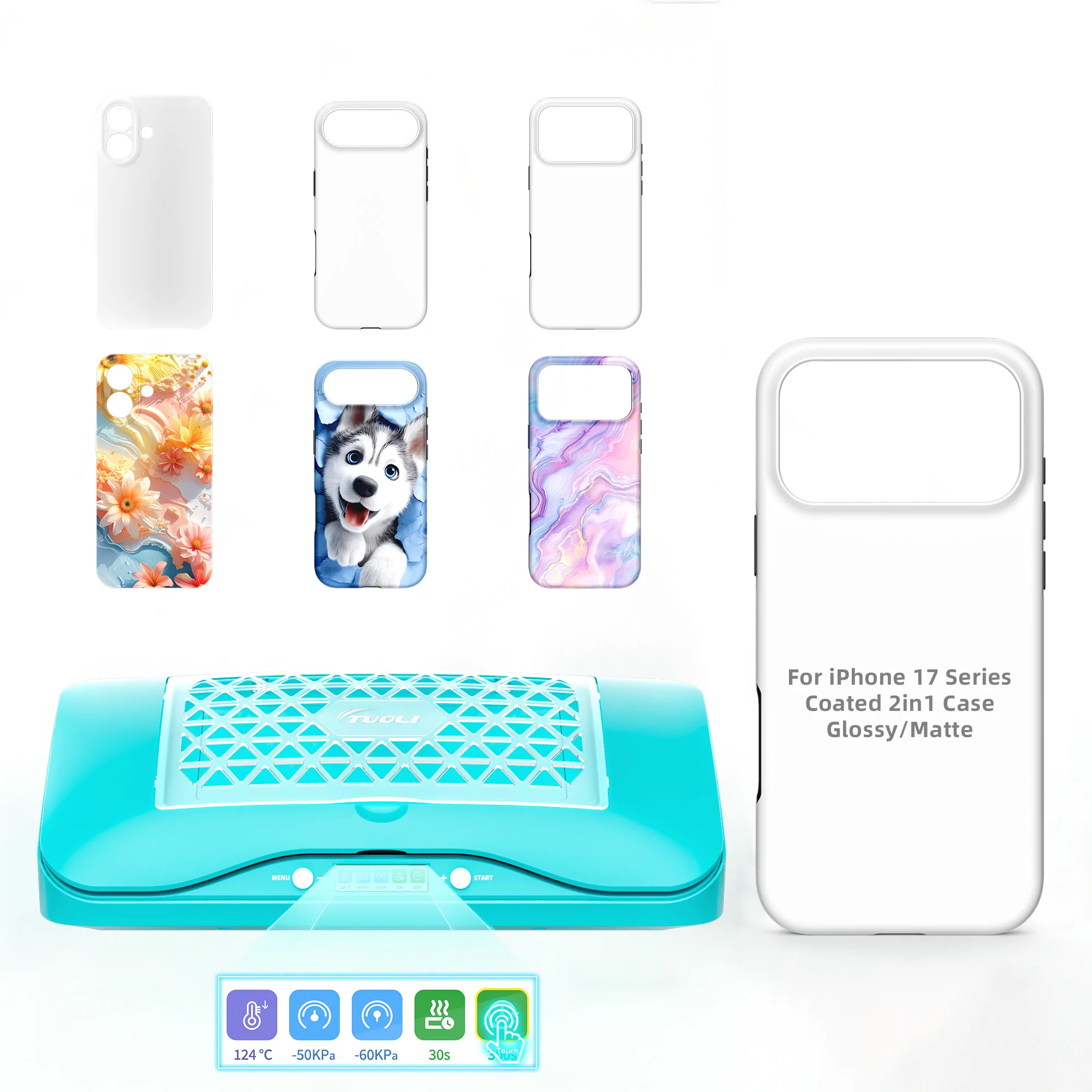Universal Mold Automatic 3D Cell Phone Case Sublimation Machine Mobile Cover Full Surface Heat Transfer Printer