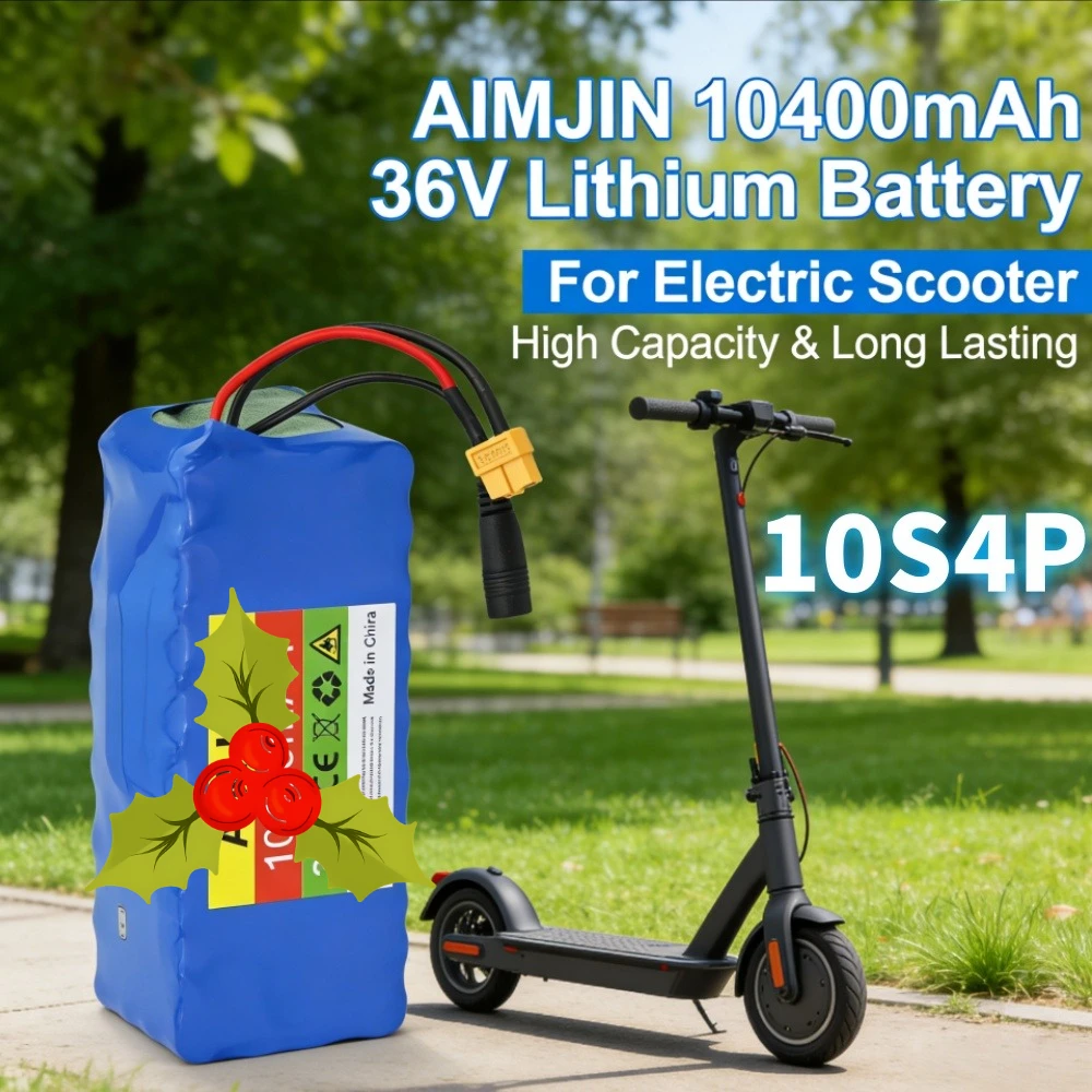 

100% Оригинальный литий-ионный аккумуляторный блок 36В 10S4P 10400мАч 1000Вт высокой емкости – BMS и разъемы опционально