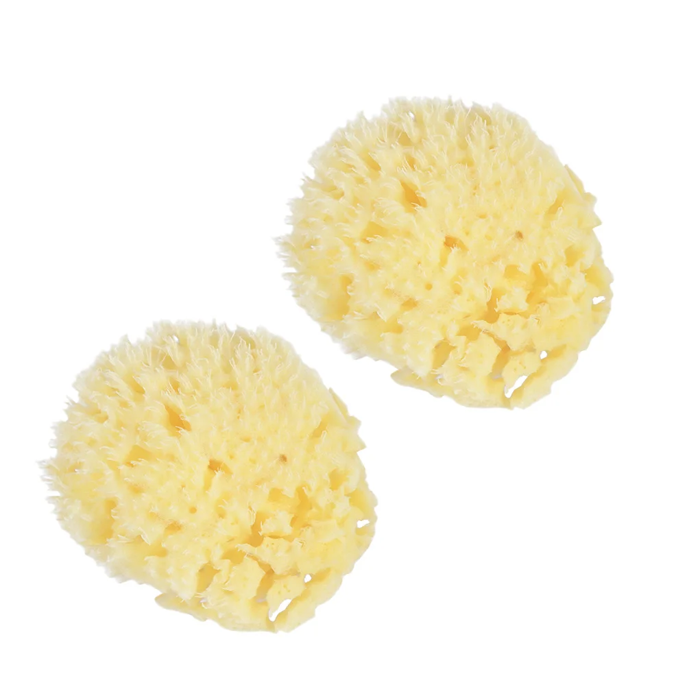 

2Pcs Honeycomb Wash Sponge Natural Dried Sea Sponge for Bathing Shower Supplies Ultra Soft Non Static Resistant Gentle on Skin