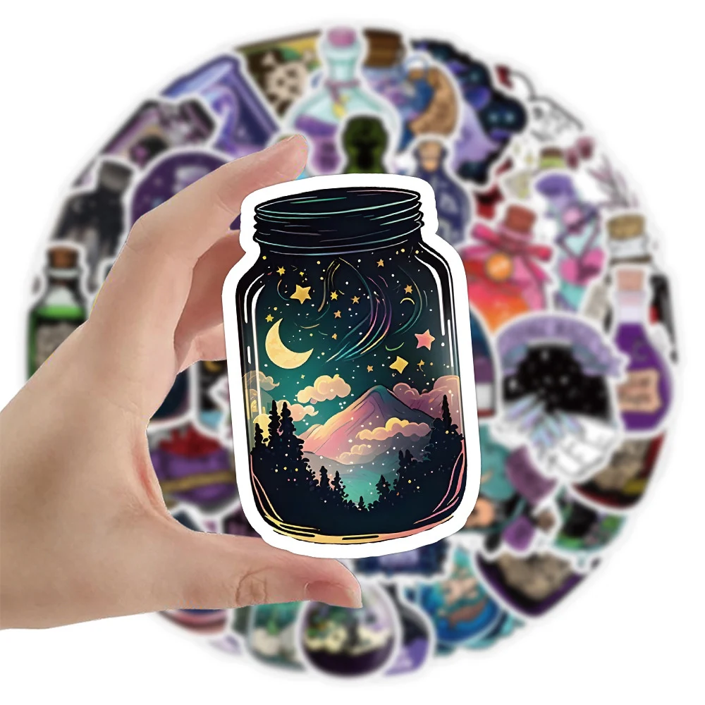 10/30/50pcs Cool Gothic Bottle Magic World Cartoon Stickers Pharmacist Decals Laptop Guitar Skateboard Phone Waterproof Sticker