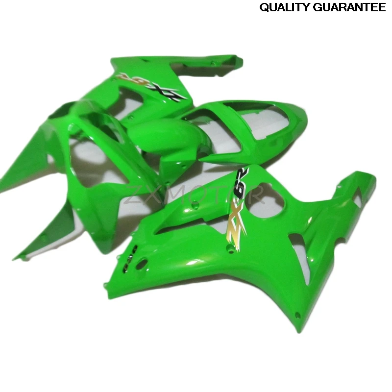 

Бесплатные комплекты обтекателей на заказ, подходящие для Kawasaki ZX6R 2003 2004, зеленый инжекторный обтекатель мотоцикла ZX6R 03 04 HJ74