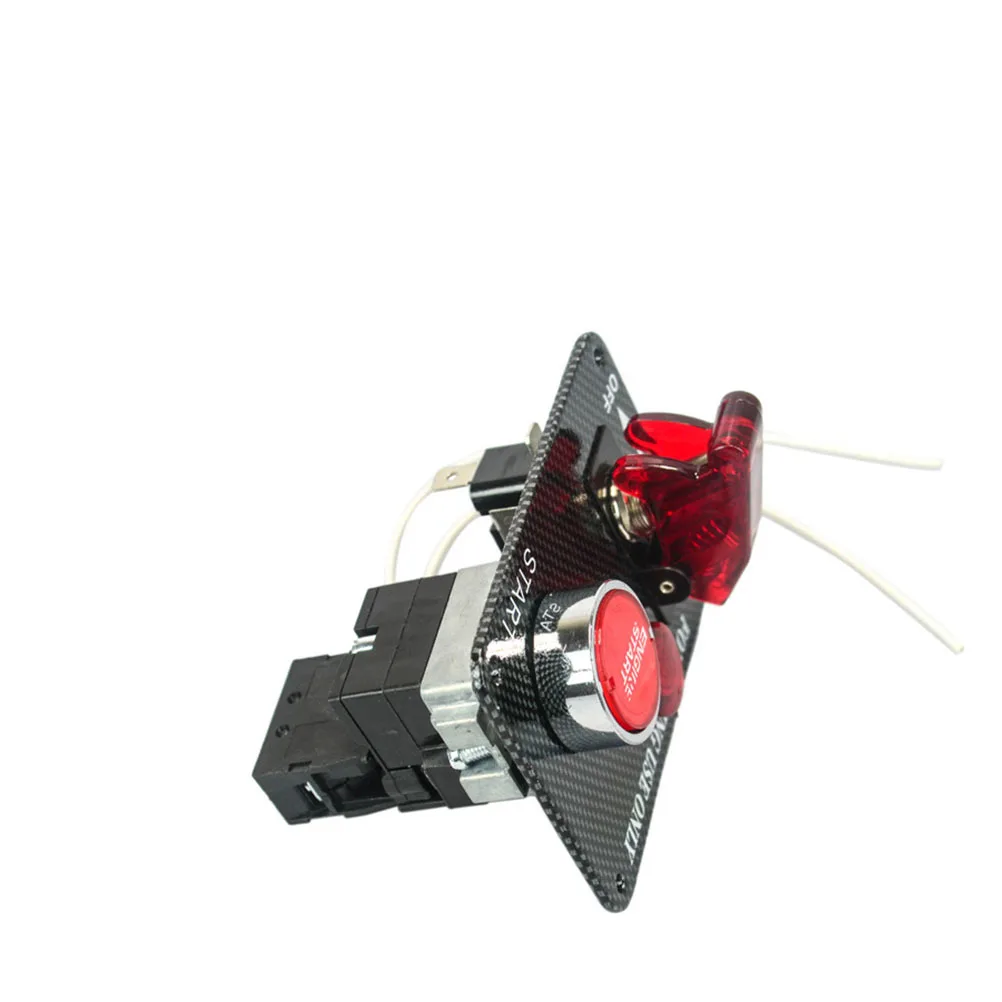 

Engine Start Switch Red LED Toggle Black Aircraft Cover Relay Pre-Drilled Mounting Holes Easy Installation