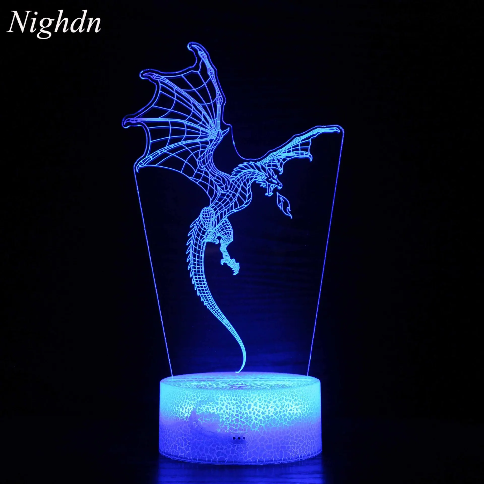 Dragon Lamp Dragon Toys Night Light 7 Colors Changing 3D Optical Illusion Bedside Lamp Birthday Christmas Gifts for Boys Girls