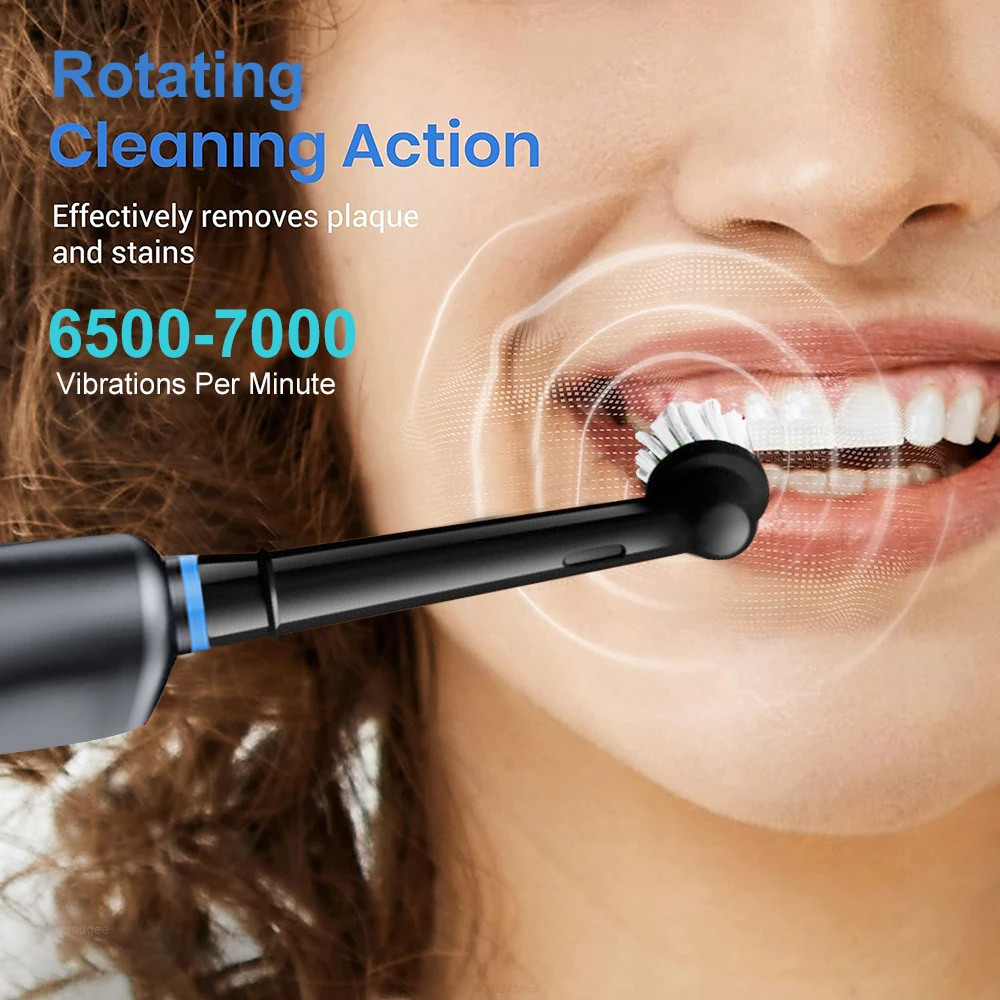 Electric Toothbrush Intelligent Rechargeable Rotating Teethbrush 6X Deep Cleaning Teeth Whitening Tooth Bursh With 8 Heads