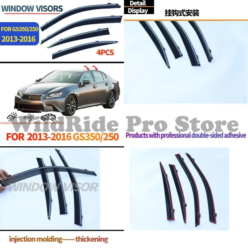 

1 комплект для Lexus GS300, козырек от дождя для Lexus GS350 13-16, оконный козырек