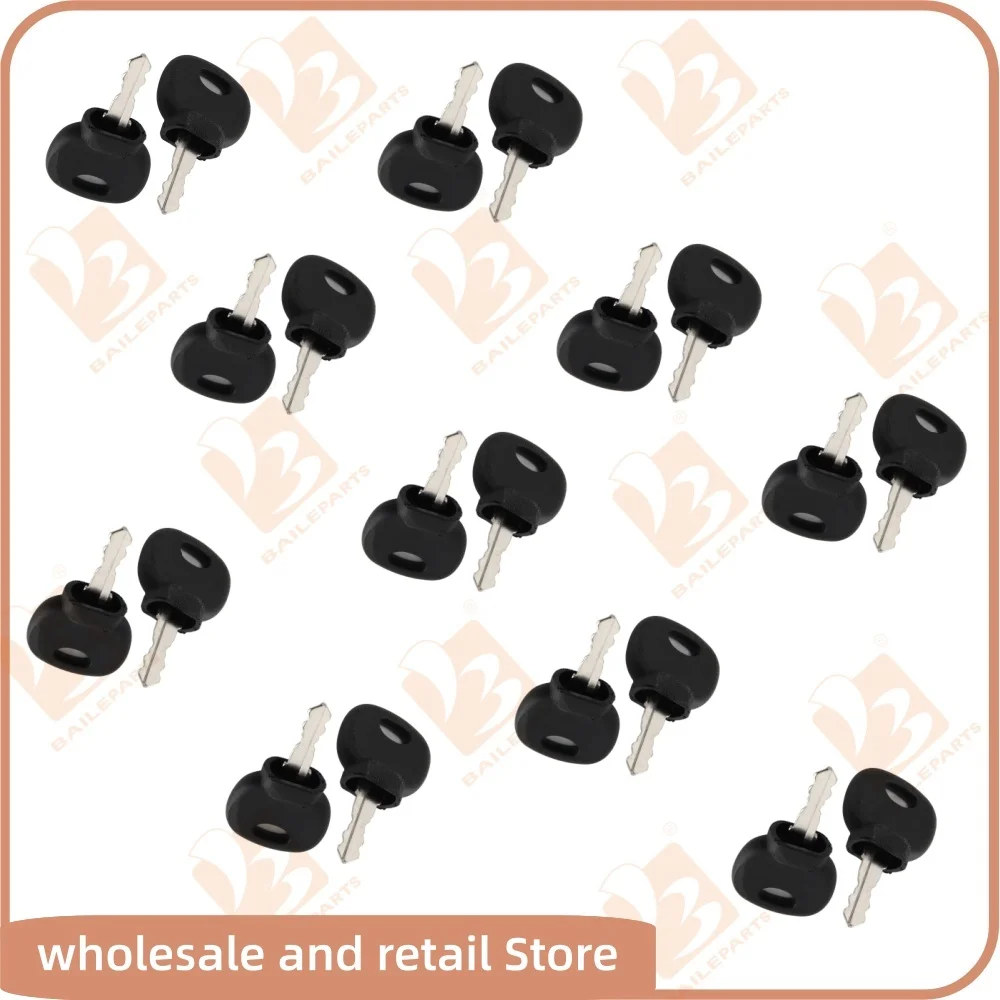 20PCS 14707 5755124 Lgnition Keys For Wacker Neuson Gehl JLG JCB LINDE CLASS SKYTRAK HAMM Engine Spare Parts