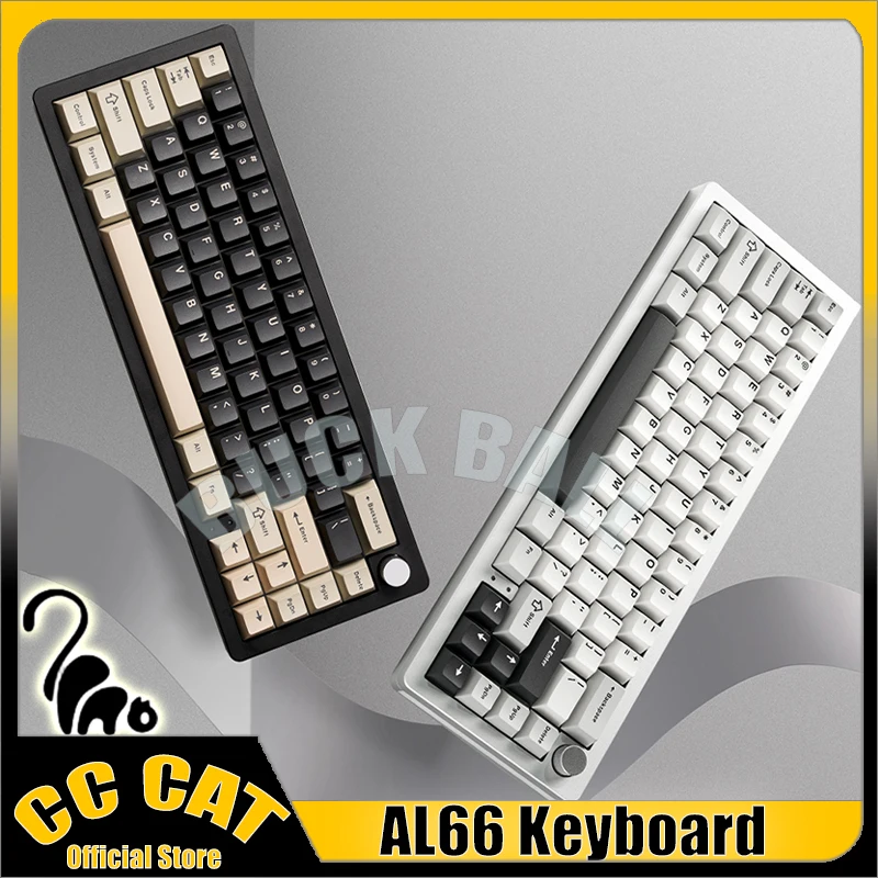 

AL66 Mechanical Keyboards Wireless Bluetooth Keyboards 3 Modes Aluminium Hot Swap Gasket Custom Rgb Backlight Gaming Keyboards