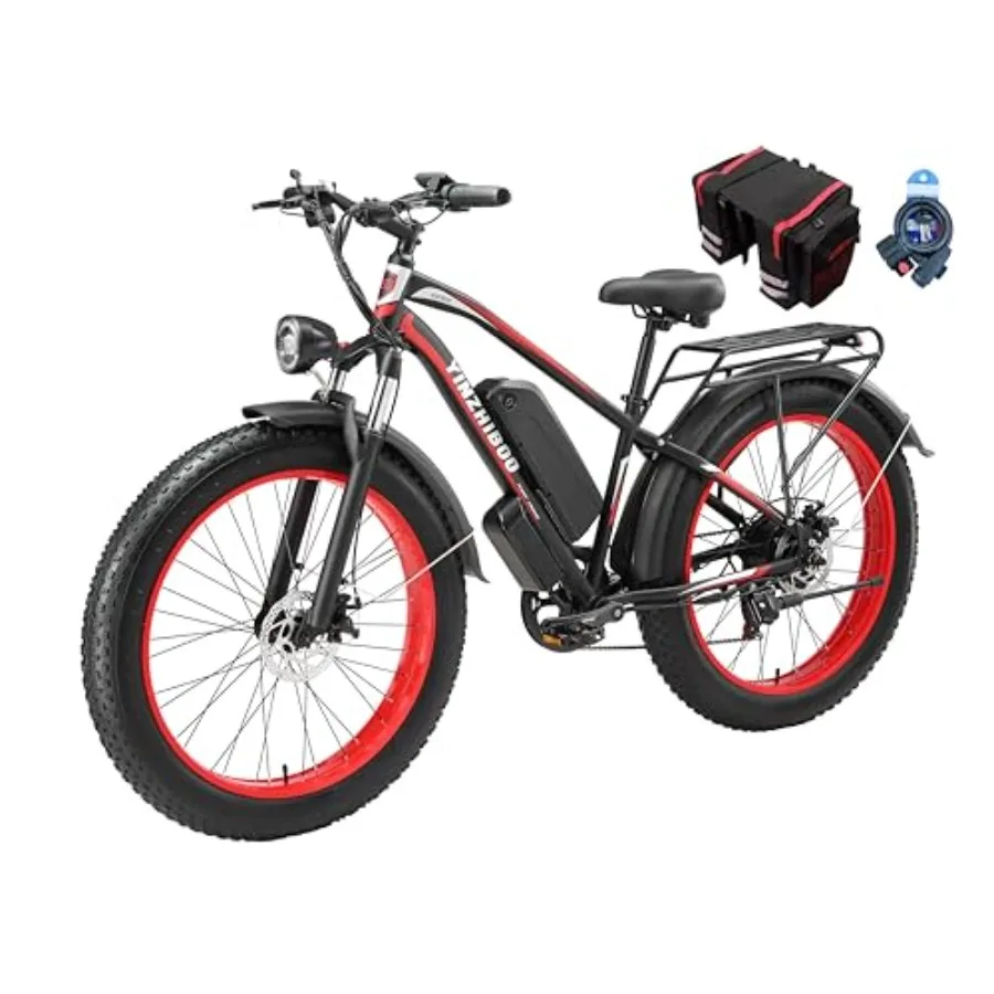 

Electric Bike for Adults: 2000W Peak Motor, 26 Fat Tire E-MTB, 32 MPH Speed, 48V 17.5Ah Removable Battery, UL2849 Certified Bla