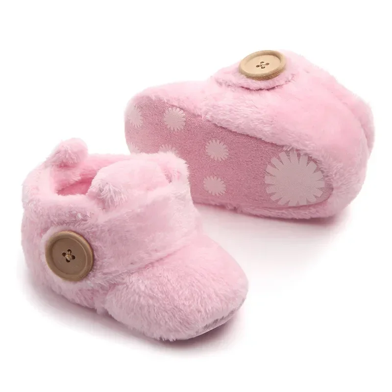 Baby Shoes Winter Baby Boy Girl Keep Warm Fluff Soft Toddler Shoes First Walkers Anti-slip Newborn Infant Crib Shoes Moccasin