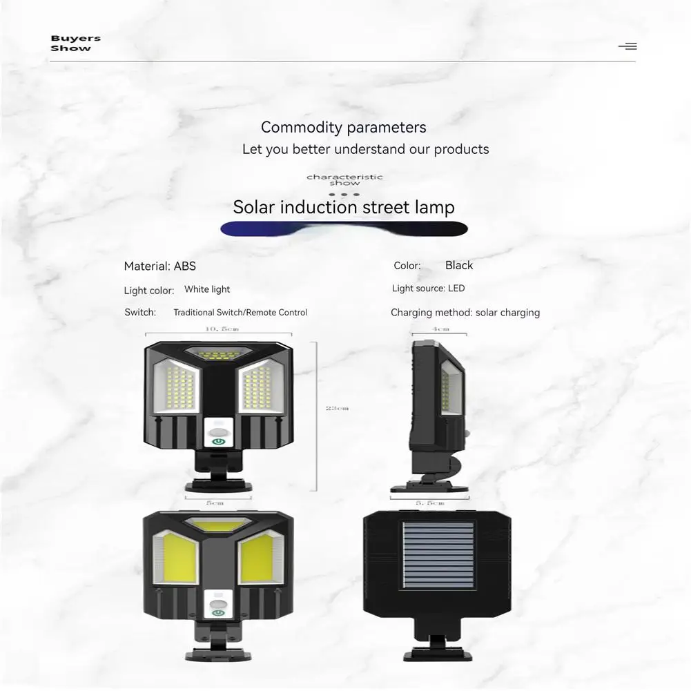 Lampada da parete con luce di sicurezza impermeabile per esterni con lampione solare 87LED per lampioni con telecomando per il rilevamento del corpo umano del giardino