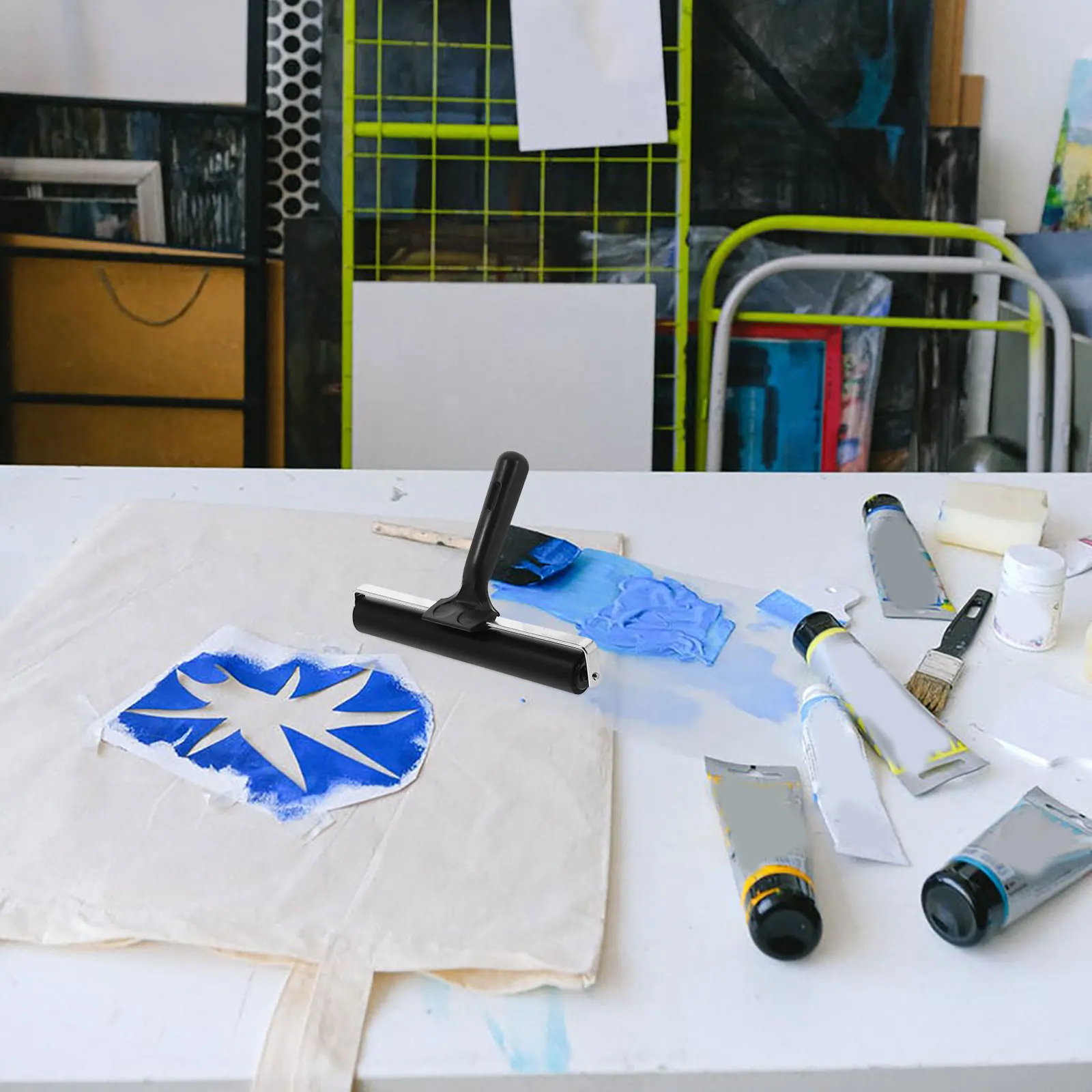 

Rubber Tape Roller Ink Applicator Perfect for Printmaking Craft Printing Stamping Rolling Tool Art Supplies Rubber Tape Roller