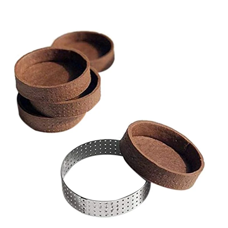 36 Pack Stainless Steel Tart Rings,Perforated Cake Mousse Ring,Cake Ring Mold,Round Cake Baking Tools 6Cm