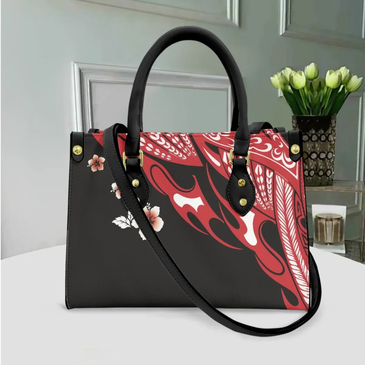 Women Fashion Tote Bag Polynesian Samoa Tattoo Print Casual Handbags Female Shopping Bag New Travel Party Clutch Bolsos Mujer