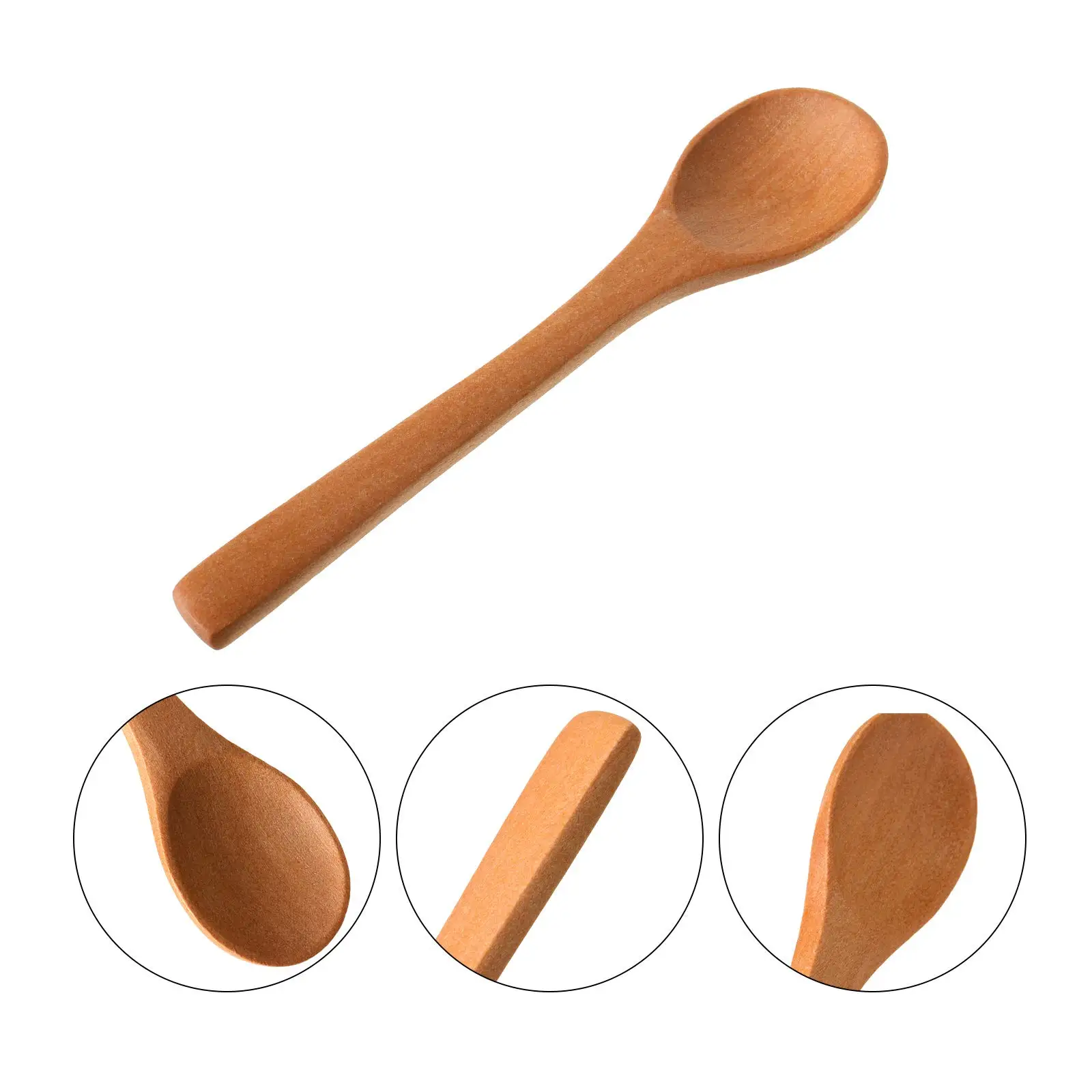 10/20/50/100pcs Mini Wooden Spoon Small Soup Spoons Serving Spoons Wooden Honey Teaspoon for Seasoning Oil Coffee Tea Sugar