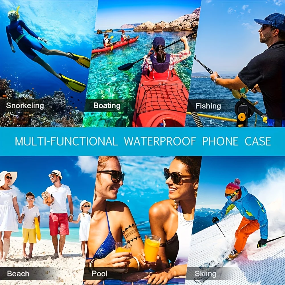 Large Capacity Phone Bag, Three-layer Sealed Touch Screen Phone Waist Bag, Adjustable Beach Bag, Phone Storage Bag