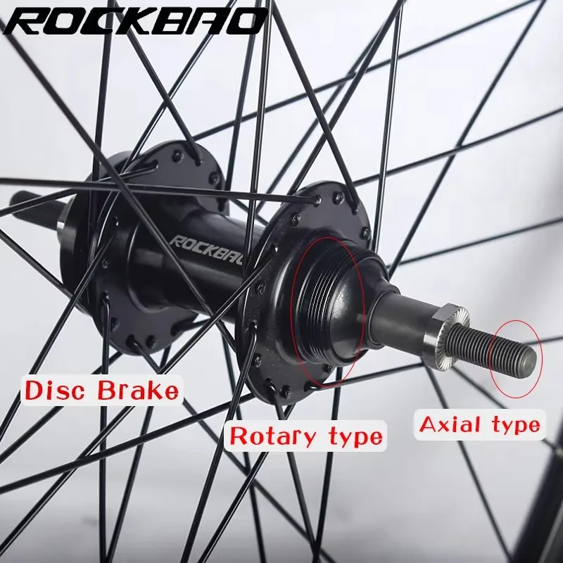 ROCKBAO 20inch Bicycle Wheelset 406/451 Disc Brake Double Aluminum Alloy Rim 2Bearings 100X135mm Axial Bike Wheel Set