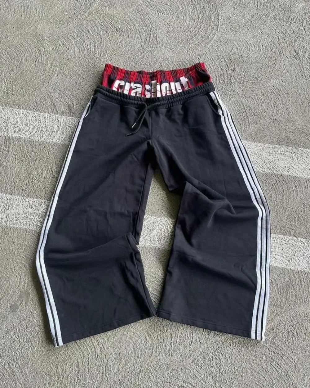 

2025 Retro Striped Patchwork Casual Pants Y2K Men and Women Streetwear Hip Hop Loose Fashion High Waist Straight Sweatpants