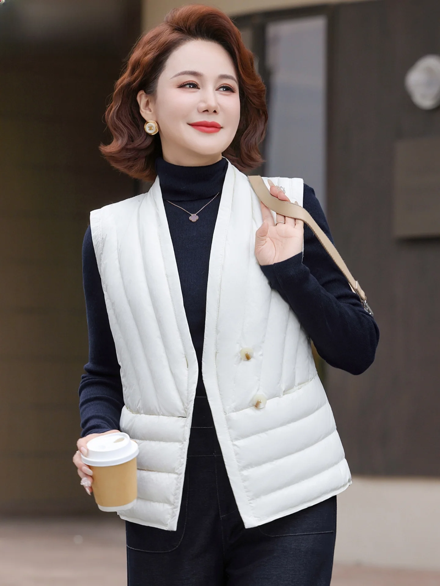 

Легкое пуховое пальто Ele Winter Jaet для женщин среднего возраста, модное осенне-зимнее хлопковое пальто