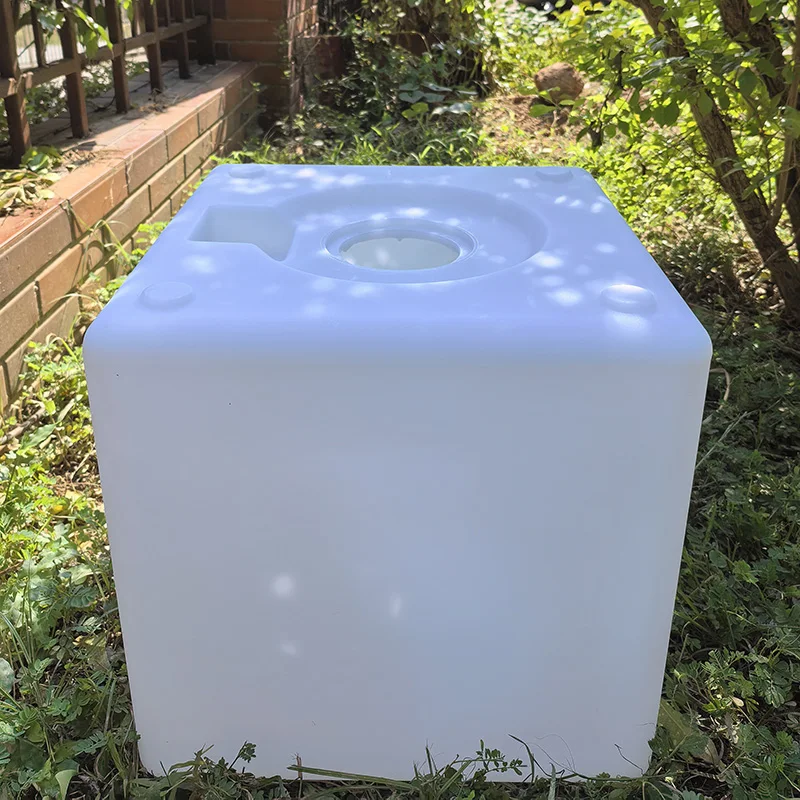 Plastic Cubes Shell Case, Bar Table, Outdoor, Plastic PE, Cube Stool, D20cm, D25cm, D30cm, 40cm, 43cm, 50cm, 60cm, 1Pc