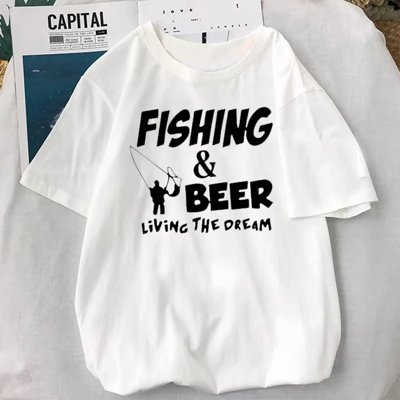 Funny Streetwear Print Tshirt This Guy Needs A Beer Thumb Graphic T Shirt Slogan Fisherman Gift T-shirt Hipster Camisetas Hombre