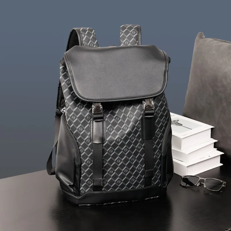 

New Fashion Backpack Men Letter Printed Men's Backpacks Large Capacity 13 inch Laptop Bag Brand Design Business Travel Backpack