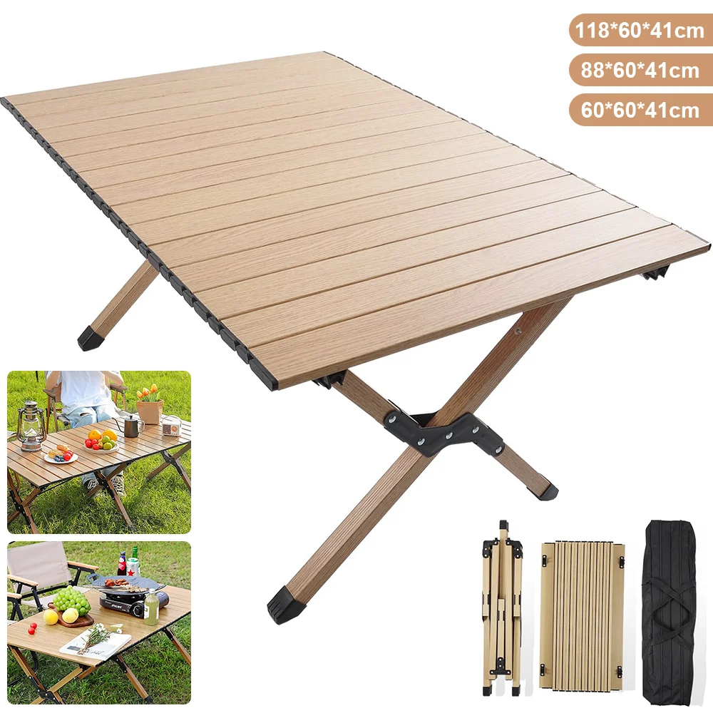Klappbarer Outdoor-Tisch Campingtisch Tragbarer Tisch für Picknick Camping Wandern Reisen BBQ mit Tragetasche