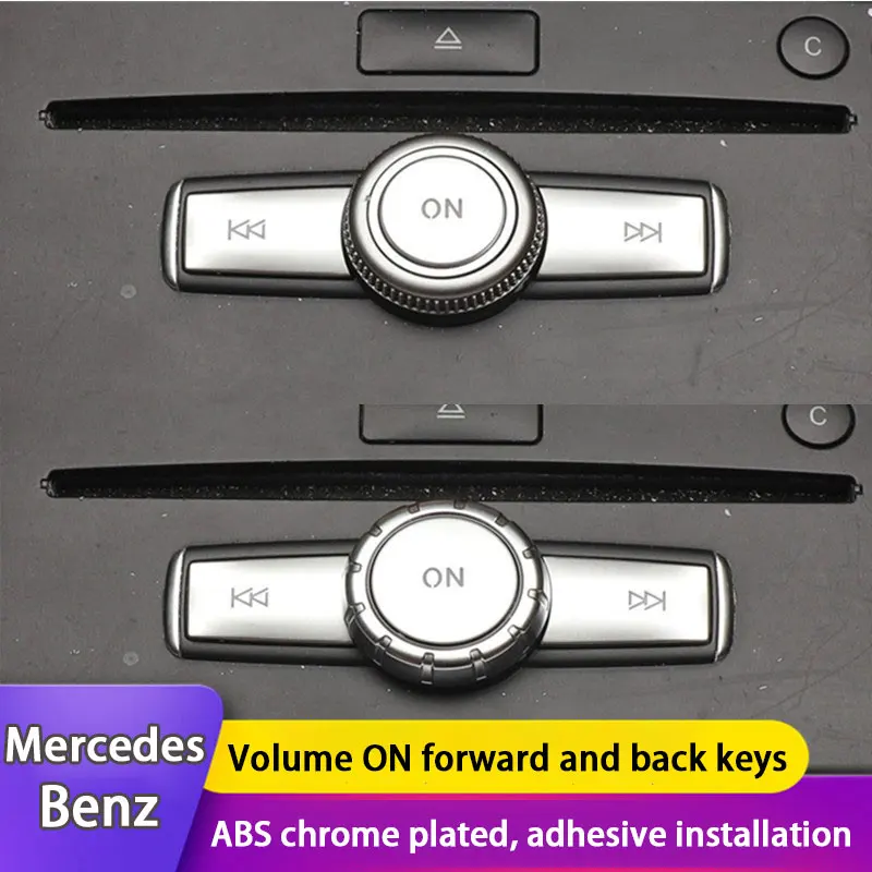 

Car Interior Centre Multimedia CD Volume ON Control Button Cover Trim Sticker For Mercedes Benz C E CLA GLA W176 W246 C117 X156