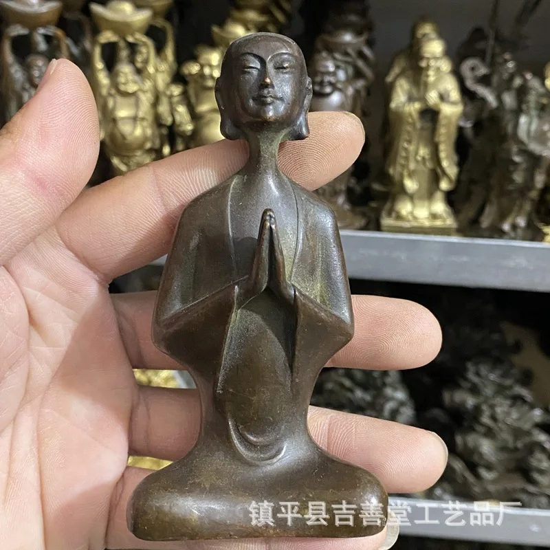 

Antique Style Miscellaneous Collection Little Monk Tea Pet Ornament Retro Buddha Statue Decoration Buddha Statue Ornament Medita