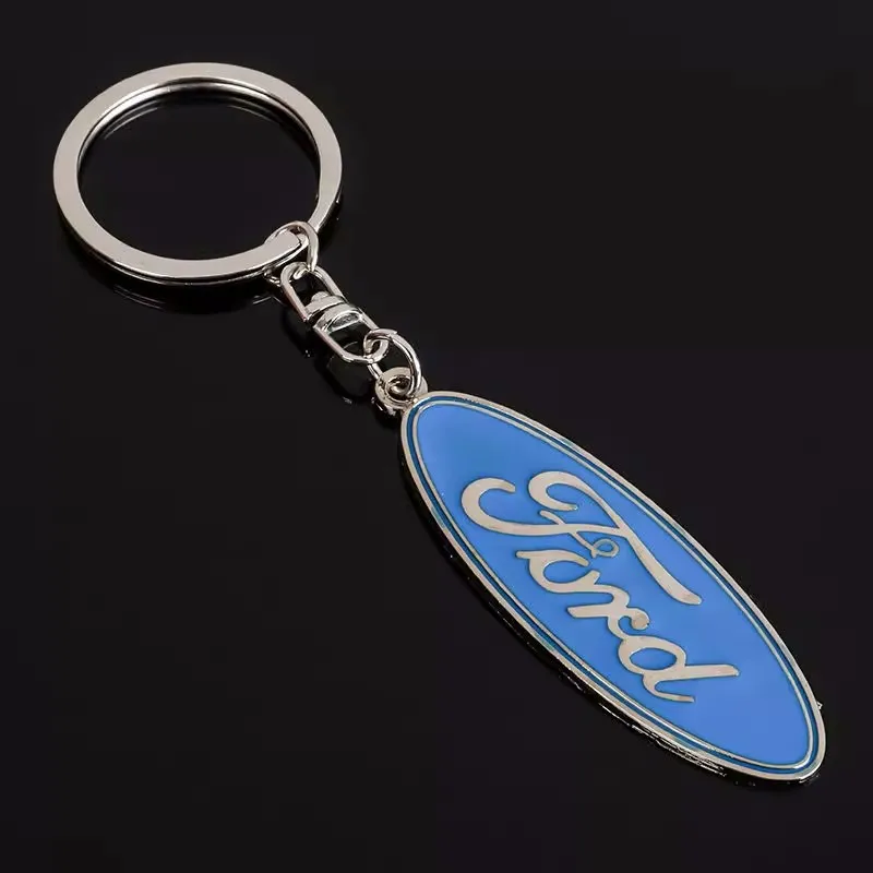 Metal Car Keychain Key Chain Holder Pendant For Ford F150 Ranger Fiesta Focus Transit Mustang Mondeo MK2 MK3 MK7 MAX Accessories