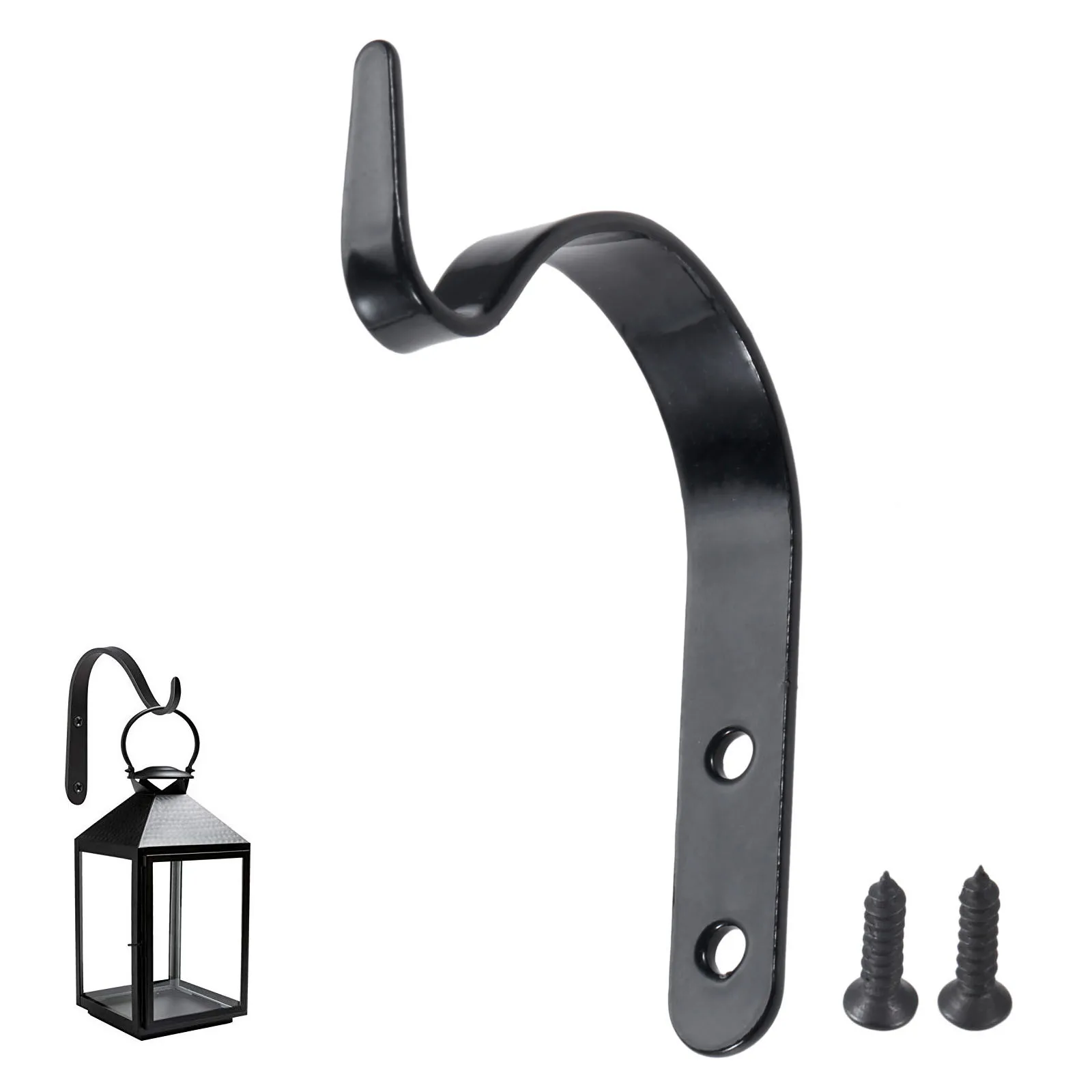 dophee 5/10pcs Black Hook Shelf Stand Holder Wall Light Flower Plant Hanging Pop Bracket