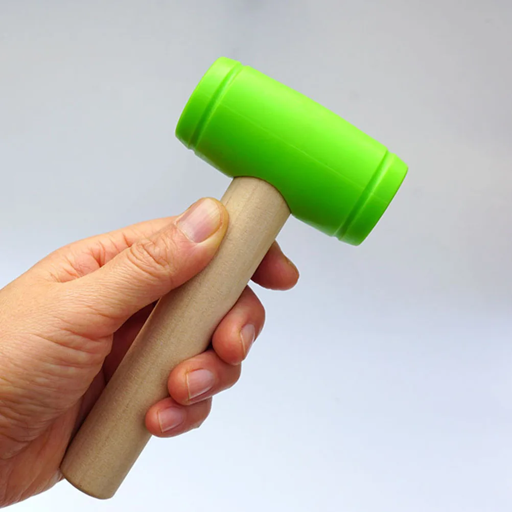 

3pcs Small Wooden Hammer Toys Bright Pounding Hammers Real Effect Children Play Coordination Dexterity
