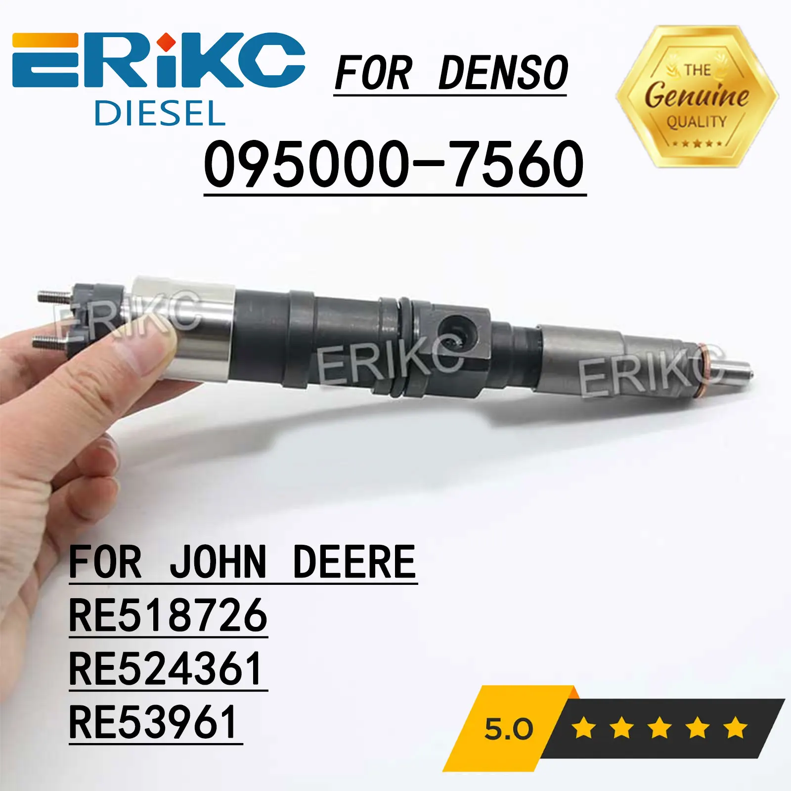 Diesel Injector 095000-7560 095000-7561 Auto Engine Parts Nozzle Assy 095000-7562 for DENSO JOHN DEER RE518726 RE524361 RE53961