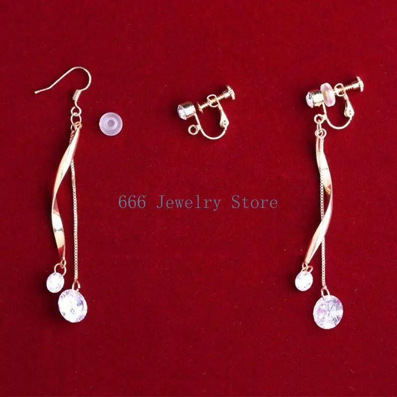 F2TD كليب على بدائل محول القرط للمشاركات القرط آمنة DIY بها بنفسك مكونات صنع المجوهرات هيبوالرجينيك #5