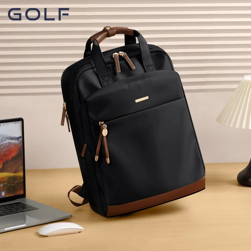 

Golf Backpack for Women Large Capacity Leisure Commuter Backpack Student School Backpack New Trendy Canvas Backpack Black