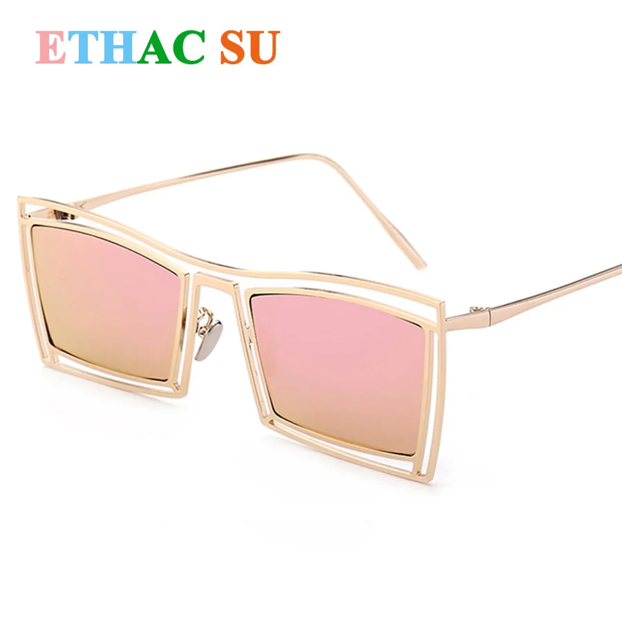 

Sunglasses Women Men Alloy Square Frame New Luxury Brand Designer Retro Travel Drive Outdoor Vintage Sun Glasses Unisex 5 Colors