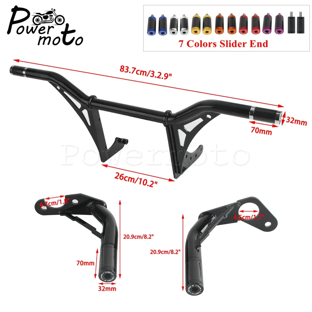 شريط أوتاد التصادم الأمامي والخلفي لدراجة Harley Softail Street Bob FXBB FXBBS Low Rider ST FXLRST S FXLRS FXLR Fat Bob FXFB FXFBS 2018-2024