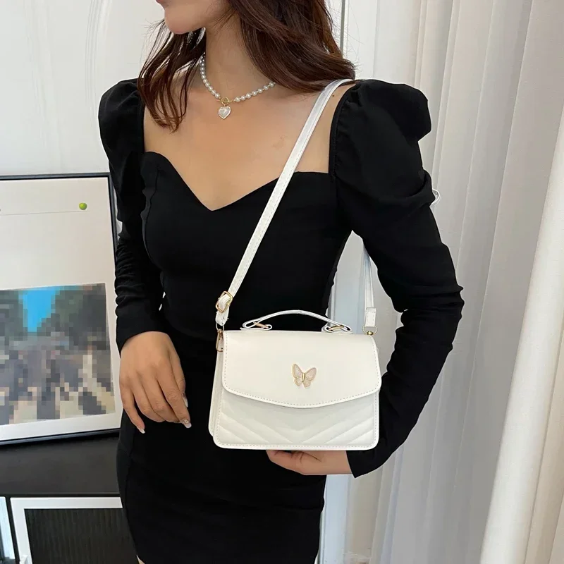 PU Versatile And Fashionable Portable Small Square Bag, Single Shoulder Crossbody Bag image 5