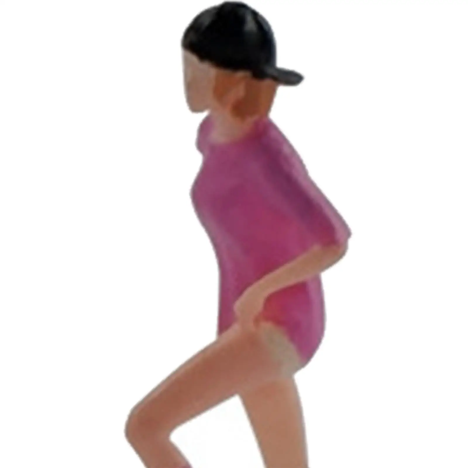 Figura do skate da menina, 1:64, modelo miniatura