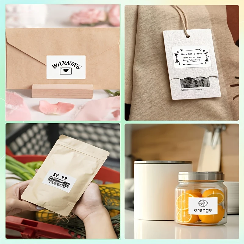 920 قطعة 30 × 20 مم (1.18 بوصة × 0.79 بوصة) ورق ملصقات حراري - مناسب Phomemo M200/M110/M220/DETONGER P1، الهالوين، الباركود/العنان/الملصق المنزلي