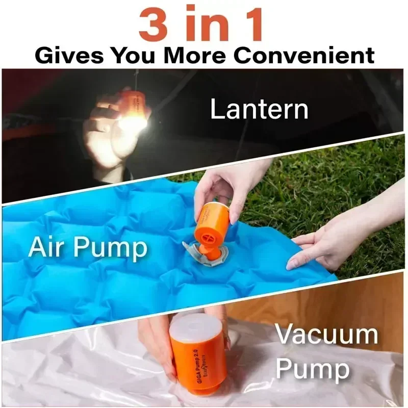 Pomp 2 3-in-1 Draagbare Mini Elektrische Inflator USB Opladen Outdoor Luchtpomp Luchtbed Boot Vacuümpomp Camping Tool