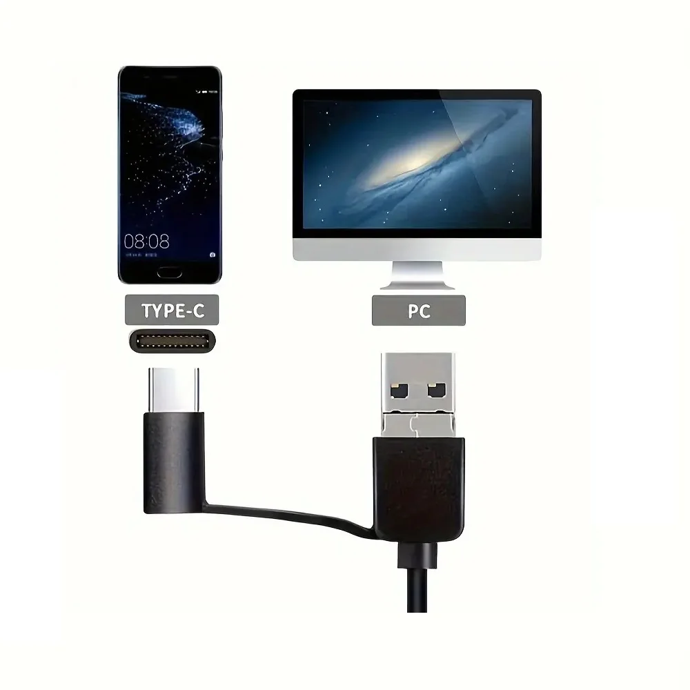 New 8mm Endoscope Camera 1080P HD USB Endoscope With 8 LED 1/2/5M Flexible Cable Waterproof Inspection Borescope for Android PC