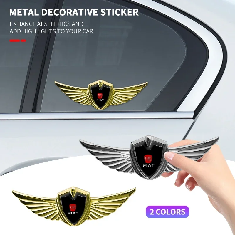 1Pcs Metal Car 3D Eagle Angel Wings Logo Trunk Fender Sticker for Fiat Hyundai Volkswagen Suzuki Kia Chevrolet Seat MINI Renault